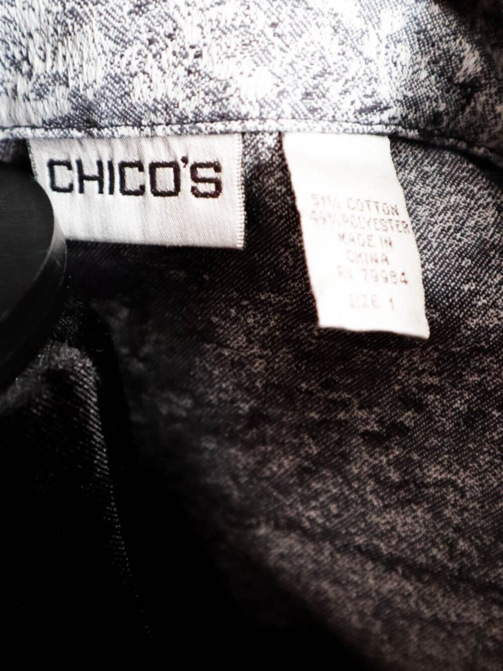 Chico's Full Zip Up Statement Jacket European Tapestry Print Sz 1 (M) Artsy - Picture 11 of 11